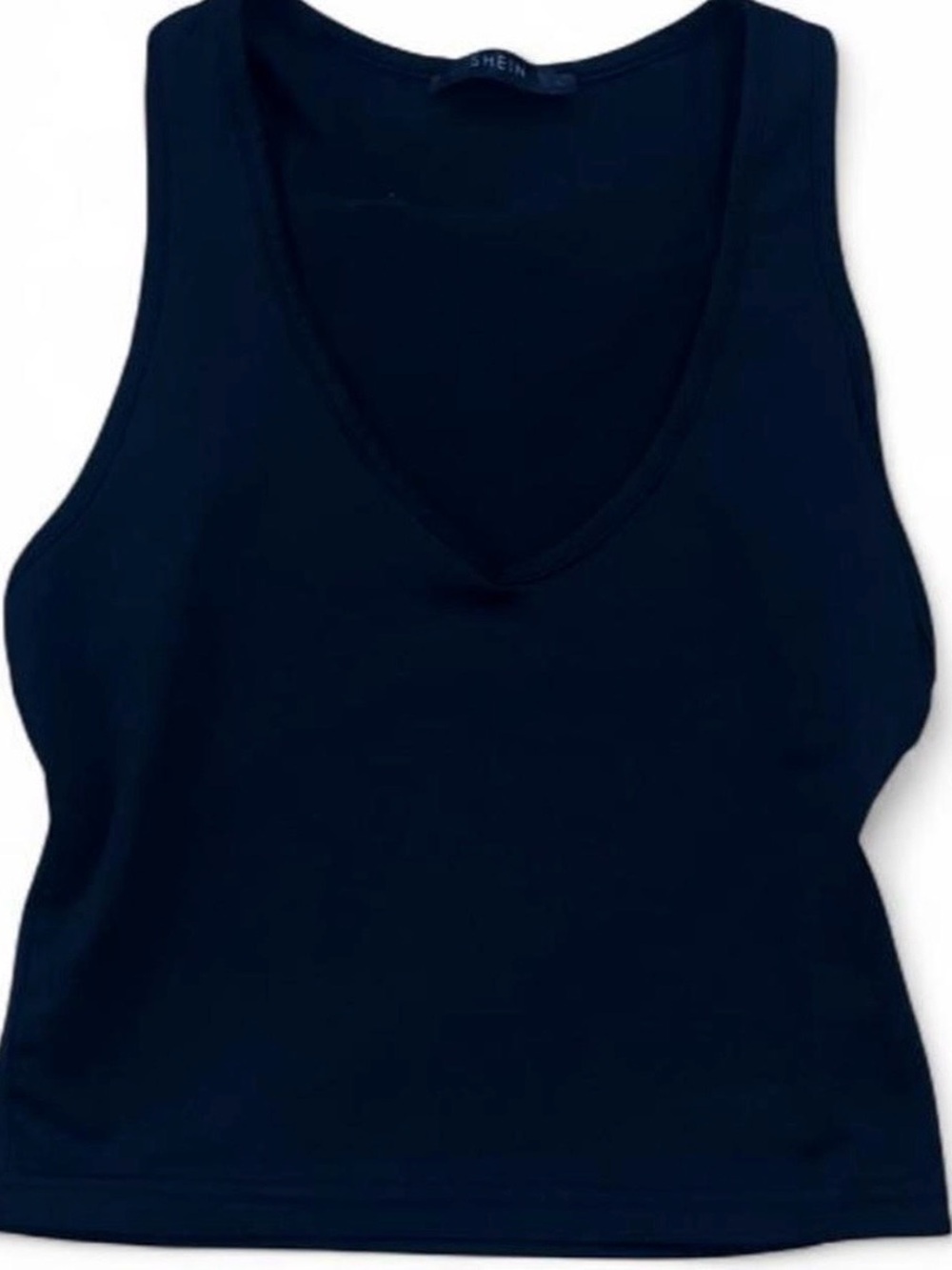 SHEIN black v-neck crop top in a S